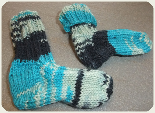 Gestrickte Babysocken