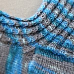 Socken im Kaffeebohnenmuster